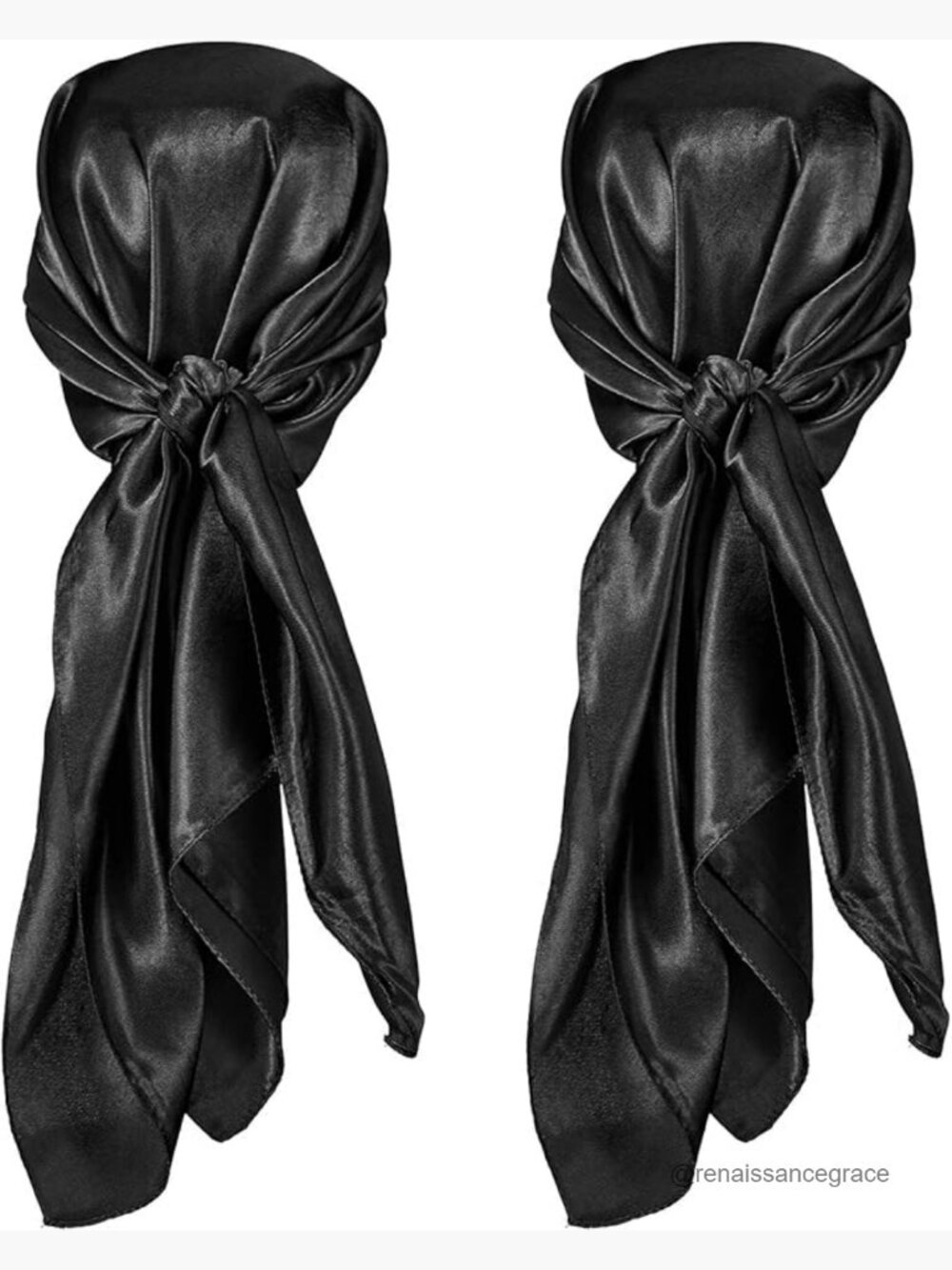 Large Satin Silk Head Scarf 2 Pack for Sleeping Hair Wrapping Women